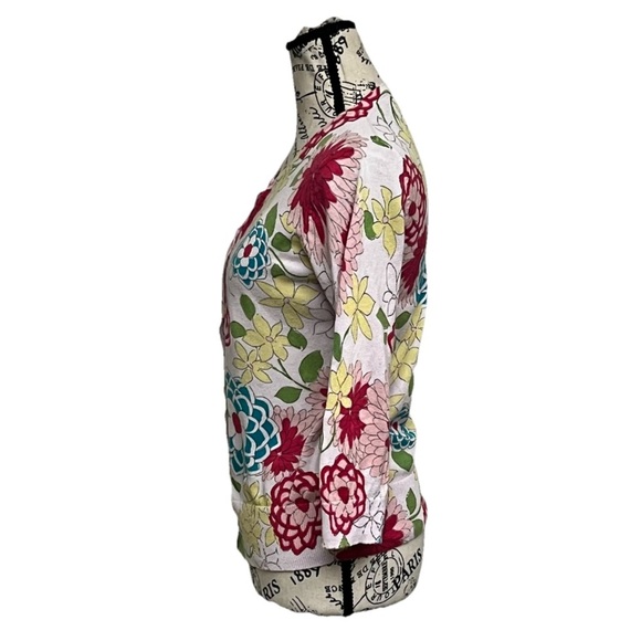 VTG y2k Retro Old Navy Floral Cardigan Hippie Boho Coquette Soft Girl Prep S - Picture 3 of 10